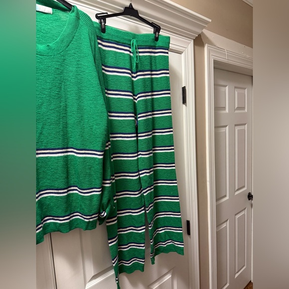 Free People Mariner Sweater Set in Green Bee Combo, Size L, perfect condition - Picture 4 of 9